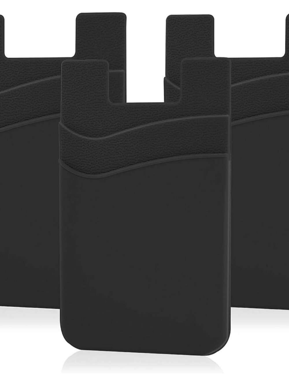 Cell Phone Wallet, Silicone Adhesive Stick-on Phone Card Holder for Credit Card,
